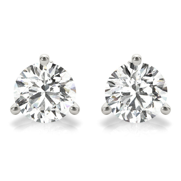 Petite Round Diamond Martini Stud Earrings elegantly set in 14K Gold (1/2ct TW)