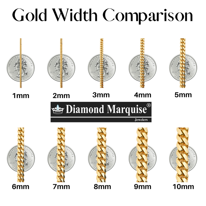 Women's Diamond Marquise Chain 14kt 4MM - All lengths available