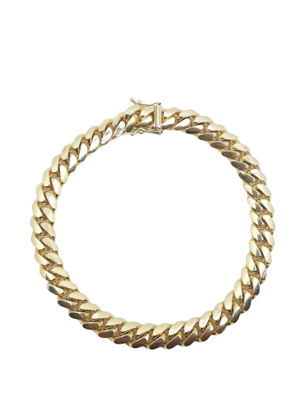 Miami Cuban Bracelet 14k 5MM 9