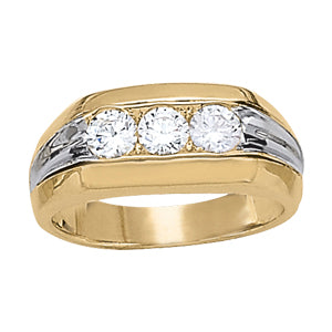 Men's Ring Diamonds 1.00 ct tw 14kt Two Tone Gold