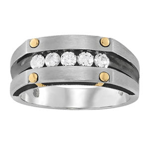 Men's Diamond Ring 0.25 ct tw 14kt Gold Yellow & White Gold