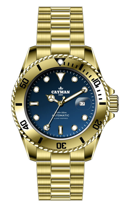 Cayman 1503 Watch - A special timepiece All Gold Blue Dial