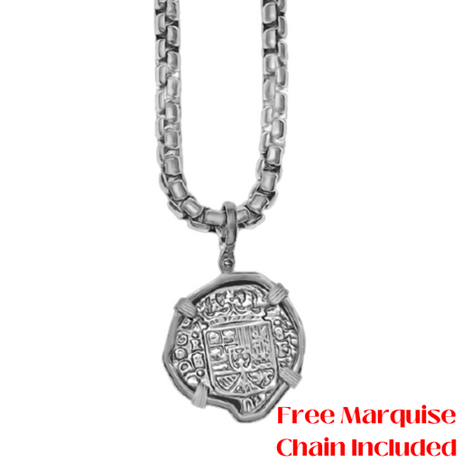 Atocha Irregular replica Coin 1inch with 925 Silver Frame