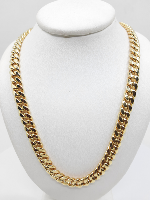 Solid Miami Cuban Chain 14kt 7MM - All lengths available