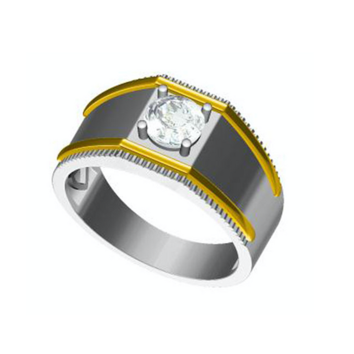 COMING SOON! Men's Diamond Ring 1.00cttw with Two-Tone 14kt Gold