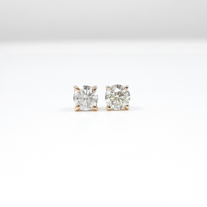 Diamond Stud Earrings Round 0.50 ct tw 14kt Gold. Additional 10% off at checkout.