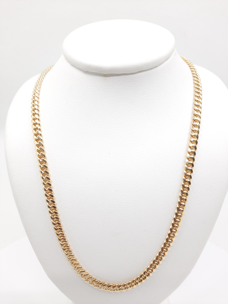 Miami Cuban Chain 14k 4MM All lengths available - Main Image