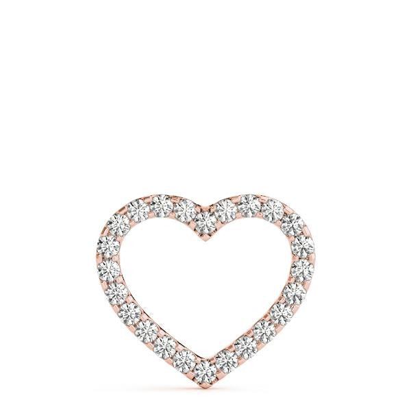 Diamond Heart Necklace 1.00 ct tw 14kt Gold