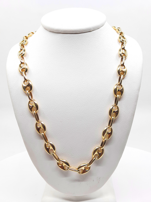 Puff Mariner Chain 14kt 8MM - All lengths available