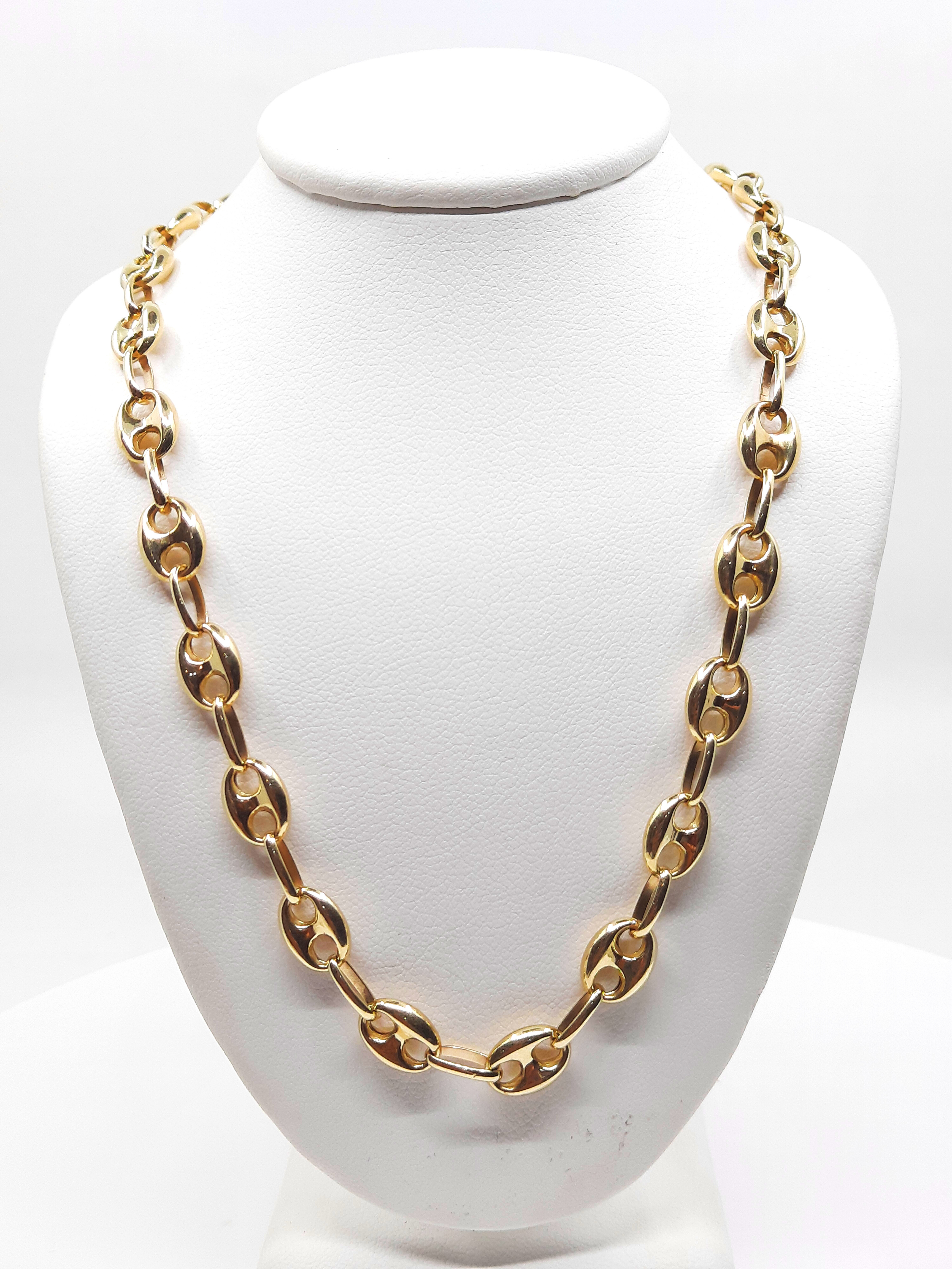 Women's Puff Mariner Chain 14k 8MM - All lengths available