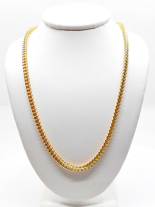 Franco Link Necklace 14kt Gold 4mm - All Lengths Available