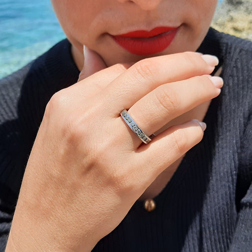 Diamond Channel Eternity Band Women's 1.00cttw 14kt Gold