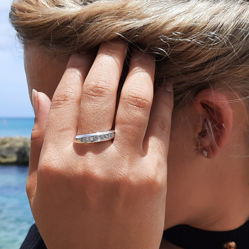 Diamond Band Fancy Princess Women's 1.00cttw 14kt Gold