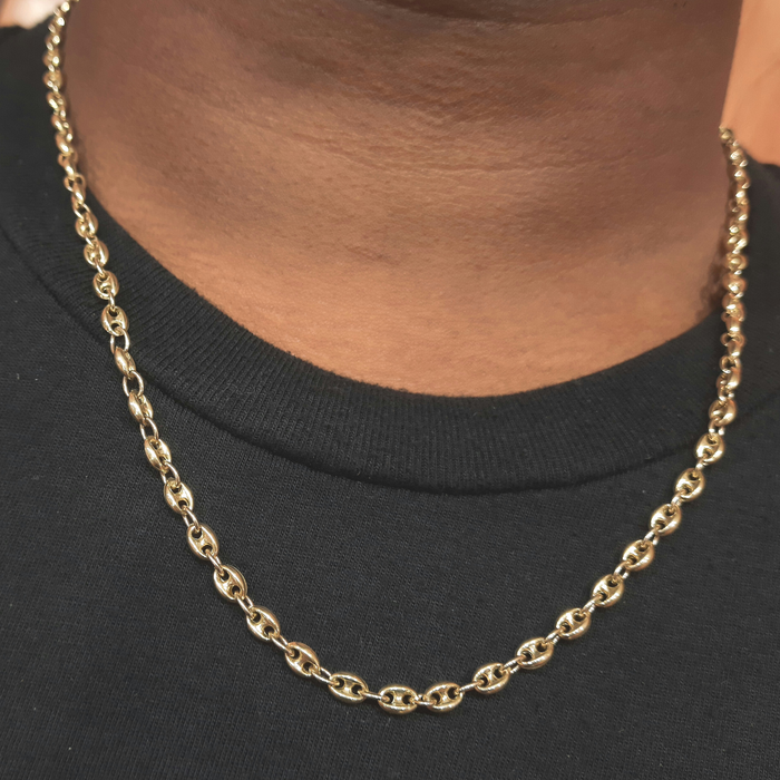 Puff Mariner Chain 14kt 4MM - All lengths available