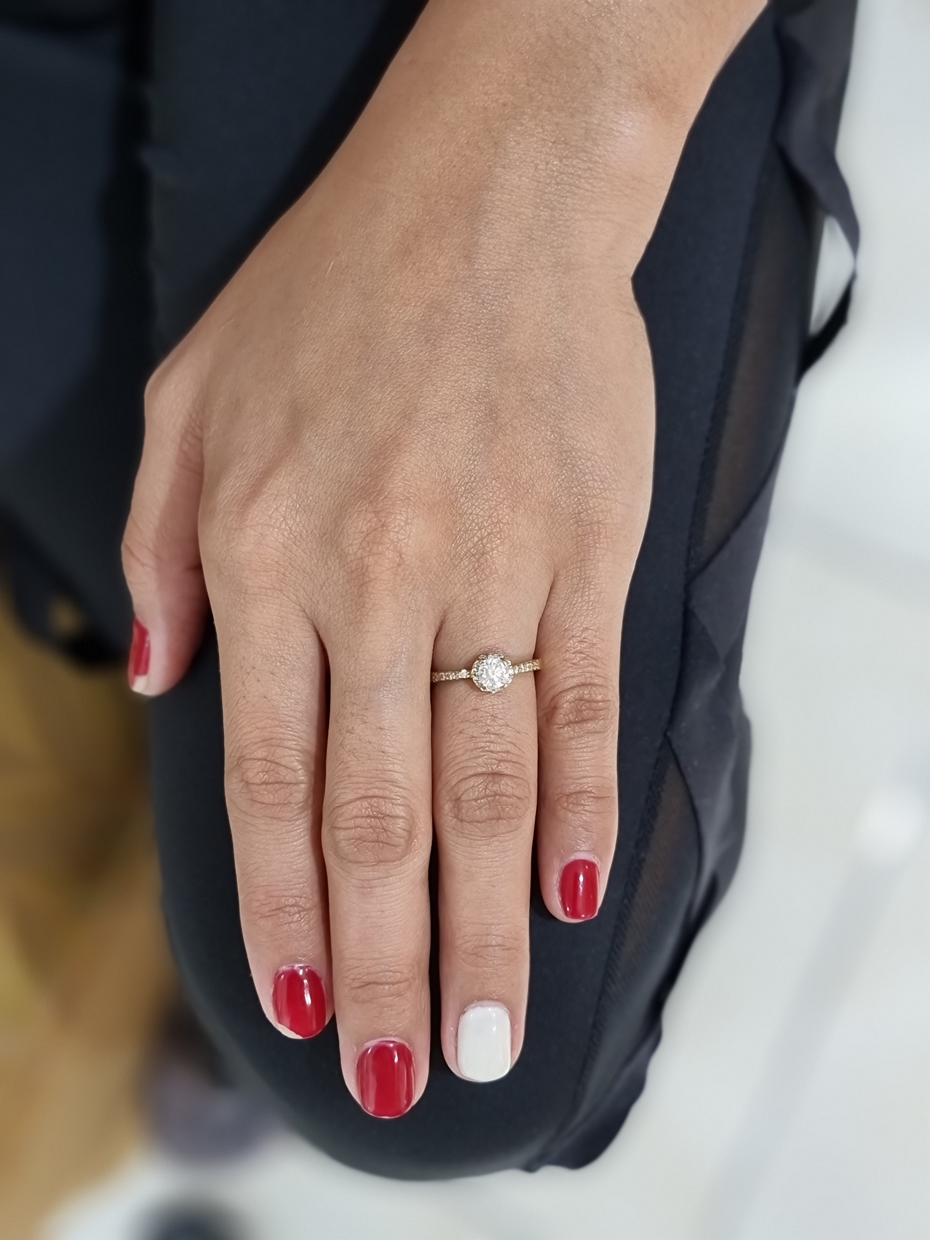 Diamond Ring Set Women's 1.00 ct tw with 14kt Gold