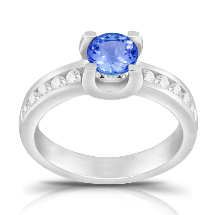 Tanzanite 1.00 ct tw Ring with 0.50 Diamonds & 14kt Gold