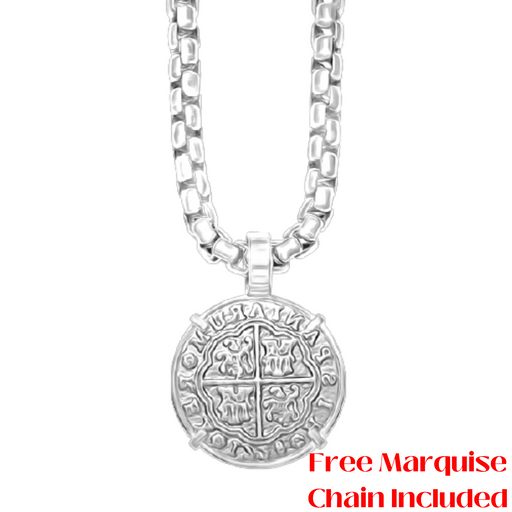 Atocha replica Coin 1inch with 925 Silver Frame