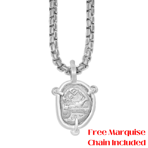 Athena and Owl replica Coin with 925 Silver Frame