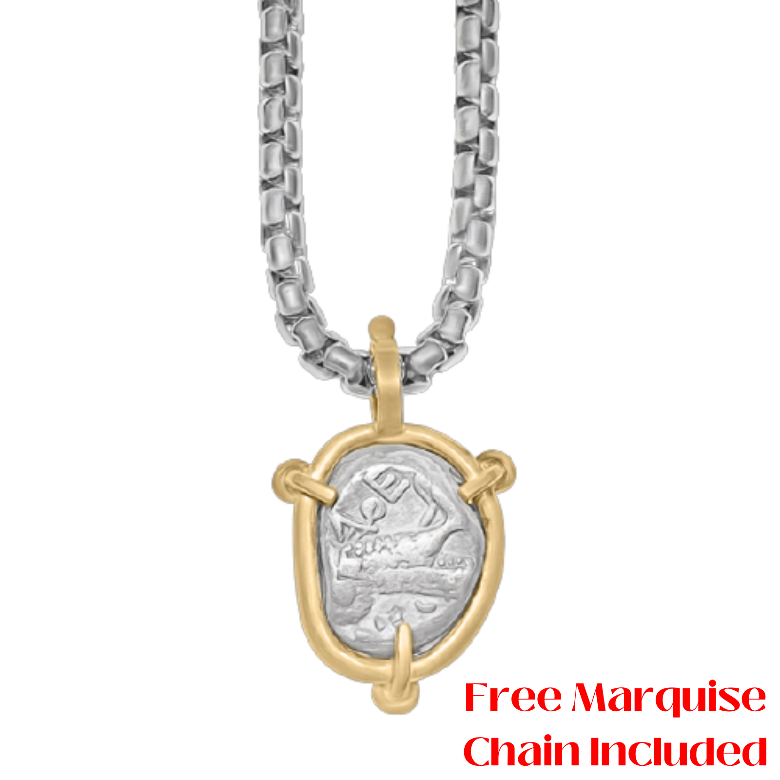 Athena and Owl replica Coin with 14kt Gold Frame - Free Chain Included!