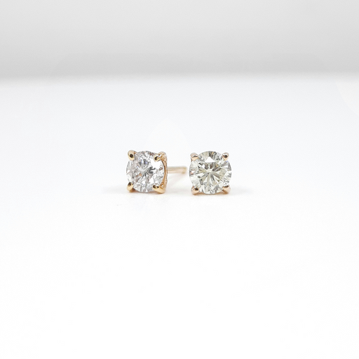 Dazzling Round Diamond Stud Earrings elegantly set in 14K Gold (1/2ct TW)
