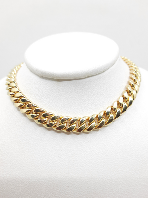 Women Miami Cuban Chain 14k 7MM - All lengths available