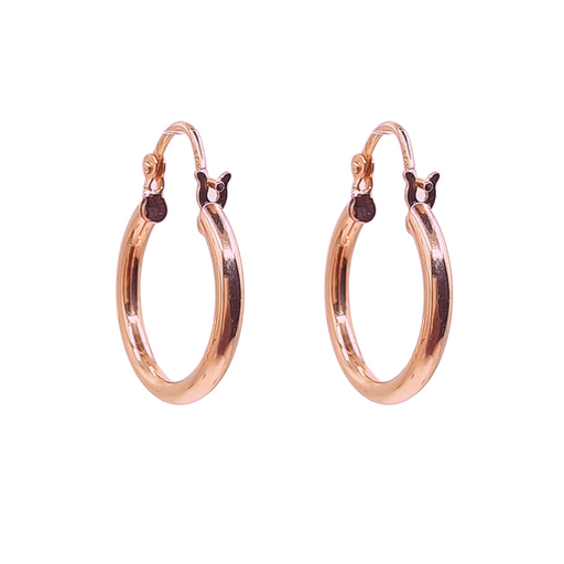 14k Gold Hoop 15MM(0.5inch) High Polish 2MM thick