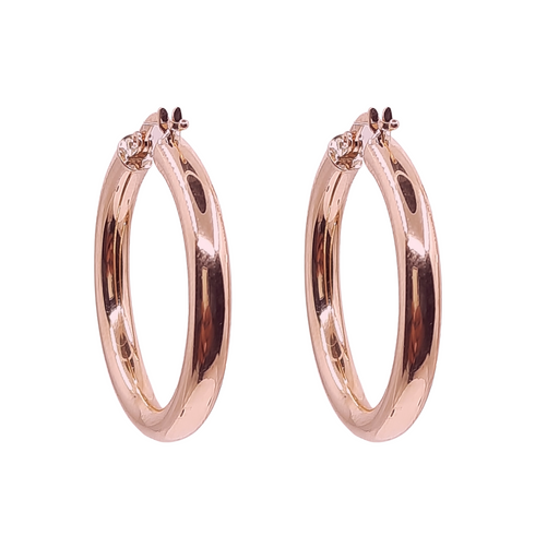 14k Gold Hoop 32MM high polish hoop 4MM thick