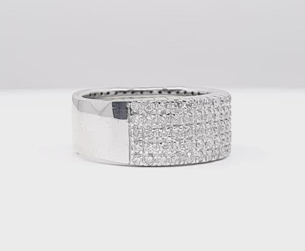 Diamond Band Women's 5 Row Fancy 1.62cttw 14kt Gold