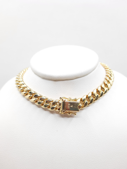 Solid Miami Cuban Chain 14kt 7MM - All lengths available