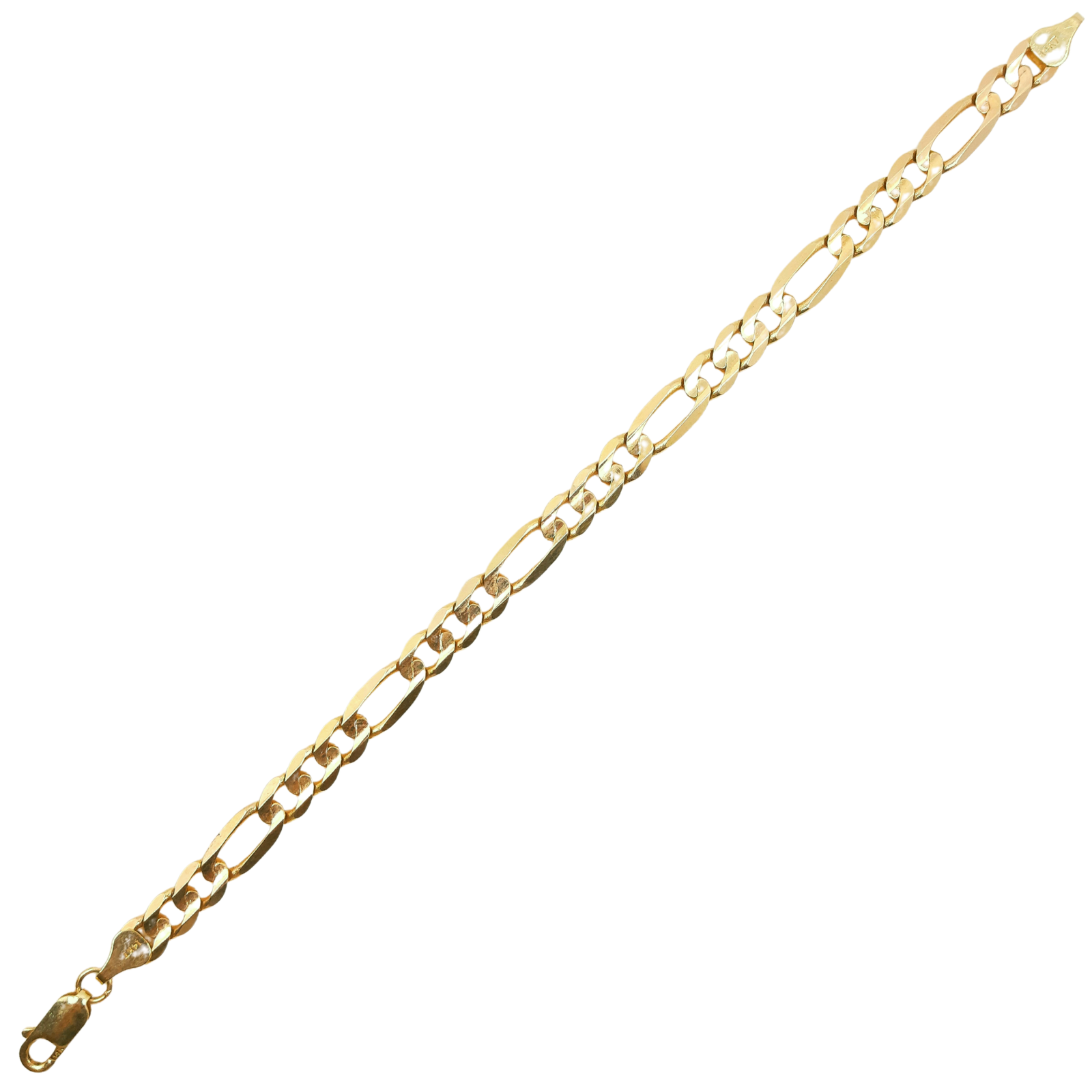 Figaro Link Bracelet 14k 7MM 8