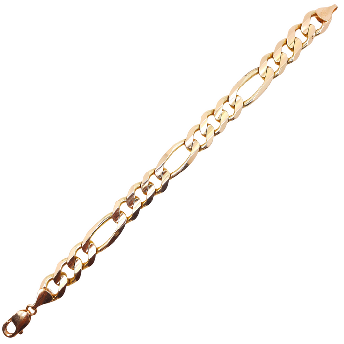 Women's Figaro Link Bracelet 14kt 13MM 8.5"