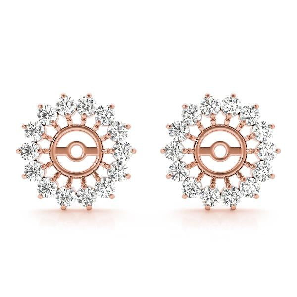 Diamond Earrings Jacket 0.70 ct tw 14kt Gold