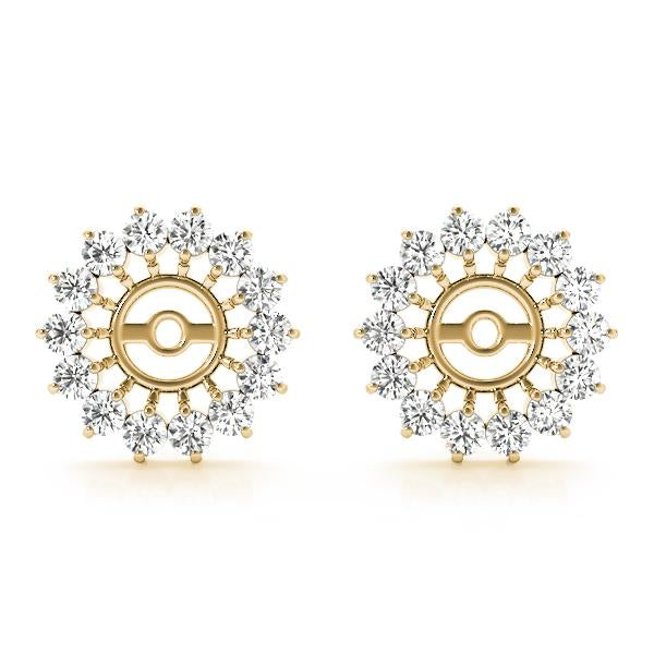 Diamond Earrings Jacket 0.70 ct tw 14kt Gold