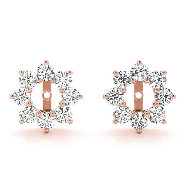 Diamond Earrings Jacket 0.70 ct tw 14kt Gold