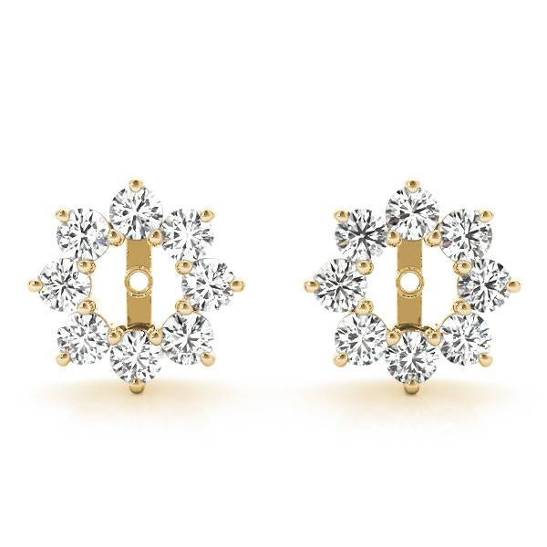 Diamond Earrings Jacket 0.70 ct tw 14kt Gold