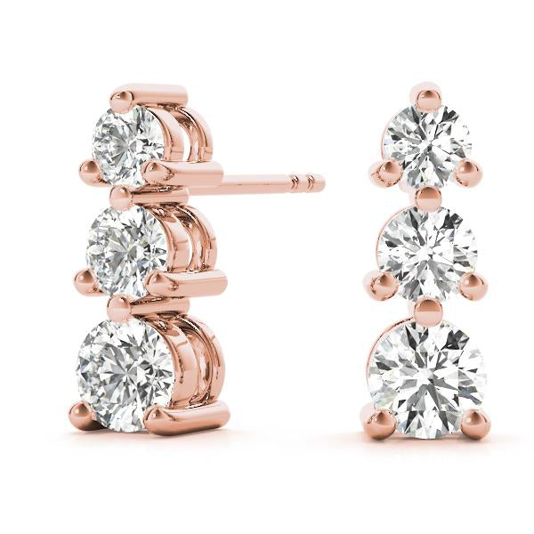 Diamond Earrings 0.70 ct tw 14kt Gold