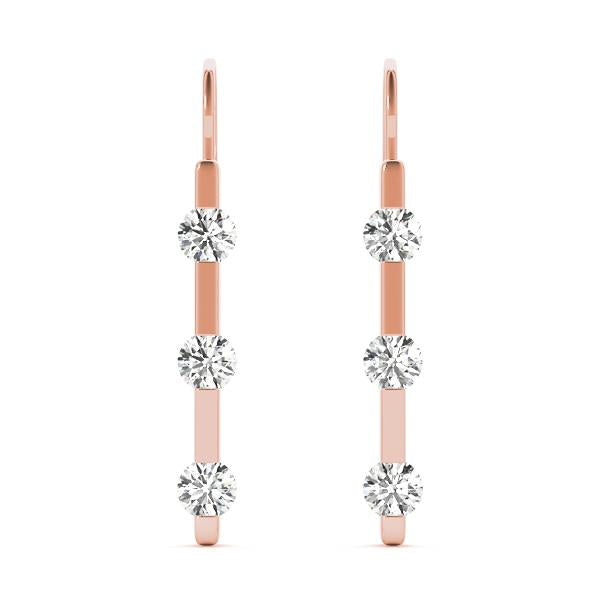 Diamond Earrings 1.80 ct tw 14kt Gold