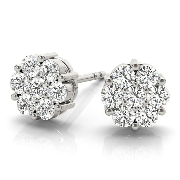 Diamond Earrings 1.68 ct tw 14kt Gold