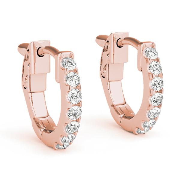 Classic Round Diamond Huggies set in 14k Gold(0.35 ct TW)-0.5