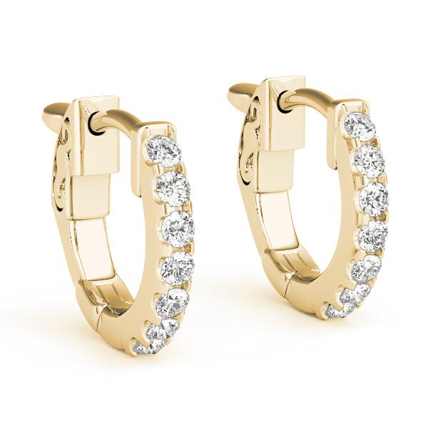 Classic Round Diamond Huggies set in 14k Gold(0.35 ct TW)-0.5