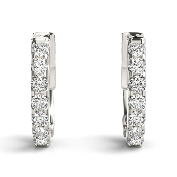 Classic Round Diamond Huggies set in 14k Gold(0.35 ct TW)-0.5