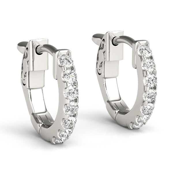 Classic Round Diamond Huggies set in 14k Gold(0.35 ct TW)-0.5
