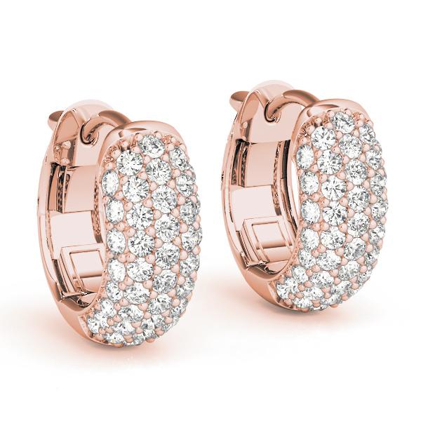 Beautiful Round Diamond Huggies set in 14k Gold (1.50ct TW)