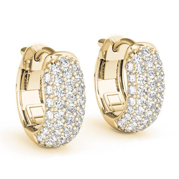 Beautiful Round Diamond Huggies set in 14k Gold (1.50ct TW)