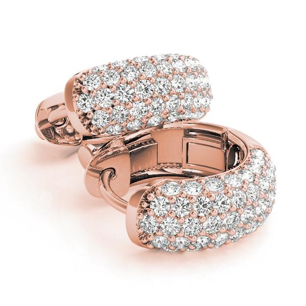 Beautiful Round Diamond Huggies set in 14k Gold (1.50ct TW)