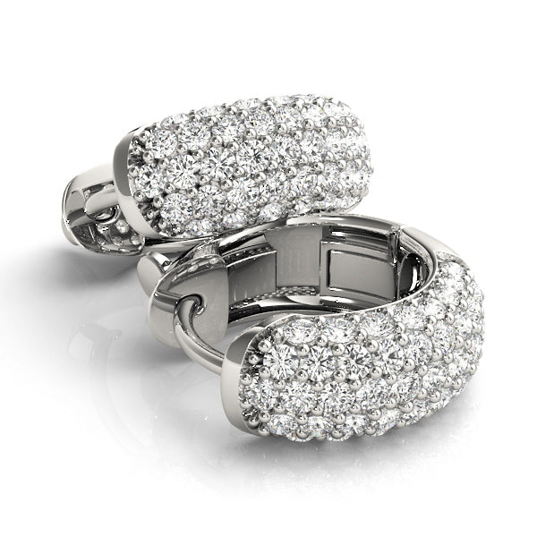 Beautiful Round Diamond Huggies set in 14k Gold (1.50ct TW)