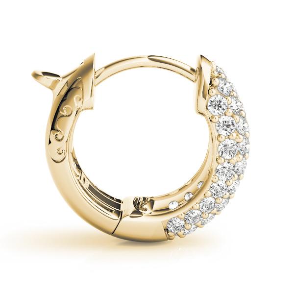 Beautiful Round Diamond Huggies set in 14k Gold (1.50ct TW)