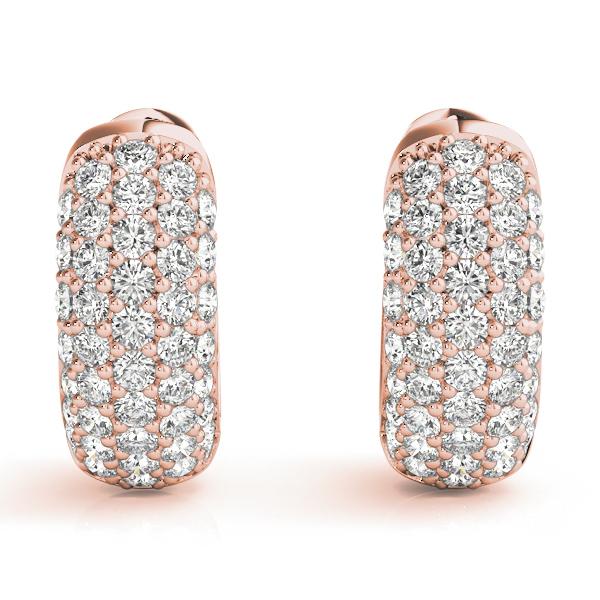 Beautiful Round Diamond Huggies set in 14k Gold (1.50ct TW)