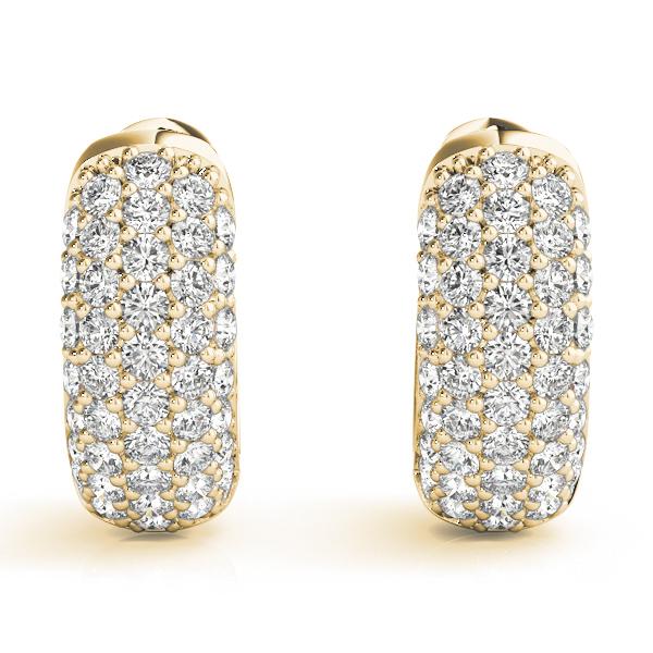 Beautiful Round Diamond Huggies set in 14k Gold (1.50ct TW)