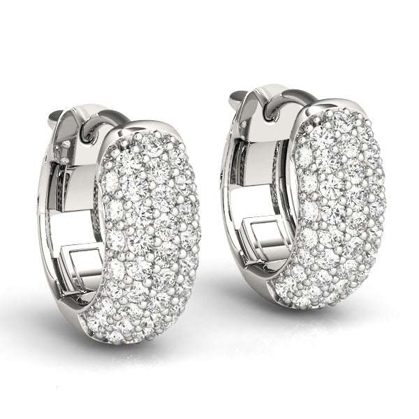 Beautiful Round Diamond Huggies set in 14k Gold (1.50ct TW)